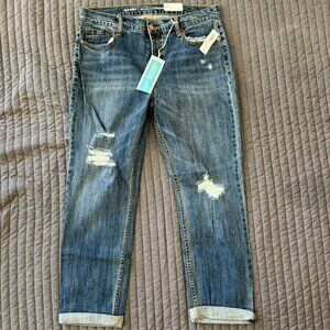 NWT ON Boyfriend heavy denim distressed jean – size 10 Regular